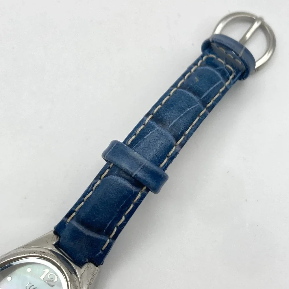 Ecclissi Women's Watch 24mm Sterling Silver 925 MOP Dial Leather New Battery 8